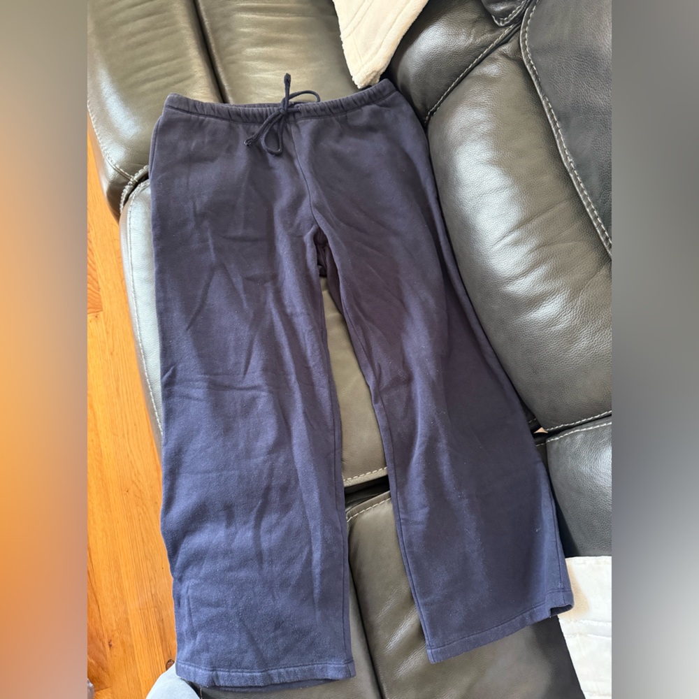 H&M Blue Sweatpants Relaxed Fit Elastic Waist